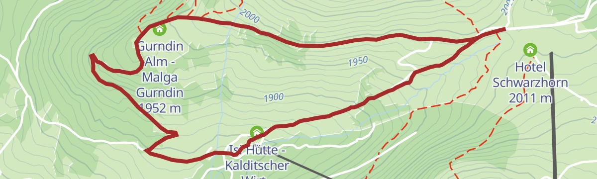 Route map: Walking on the Jochgrimm